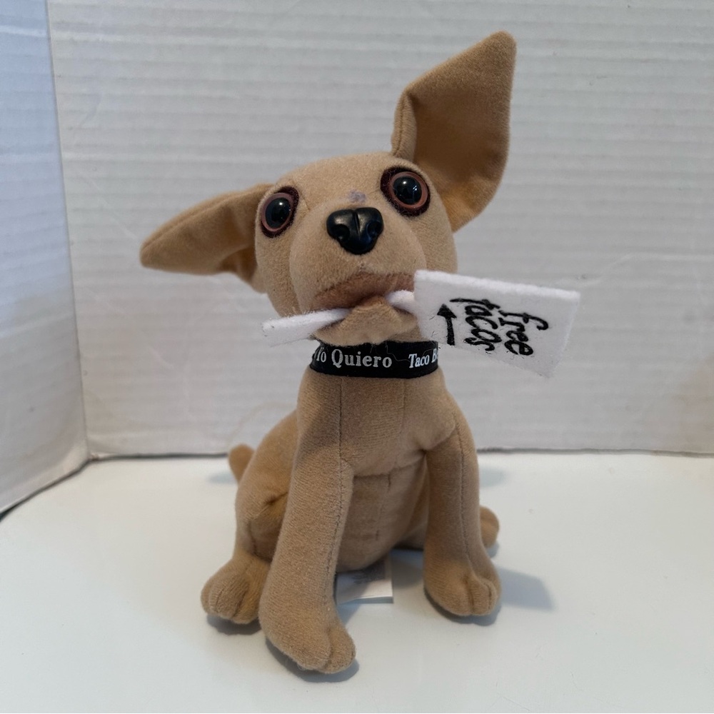 Taco Bell talking Chihuahua Dog Plush Toy Applause 1998 Yo Quiero Taco Bell